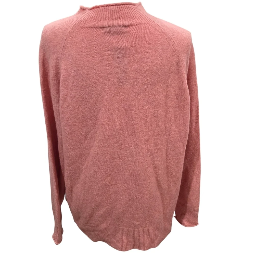 J Crew Rollneck Sweater Supersoft  Merino Wool Alpaca Top Peony Pink Xlarge NWT